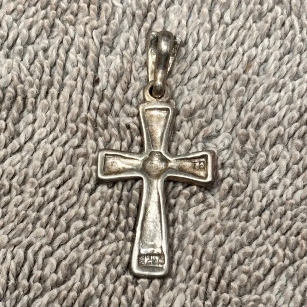Vintage 925 Sterling Silver Marcasite Cross Pendant Charm Religious Estate